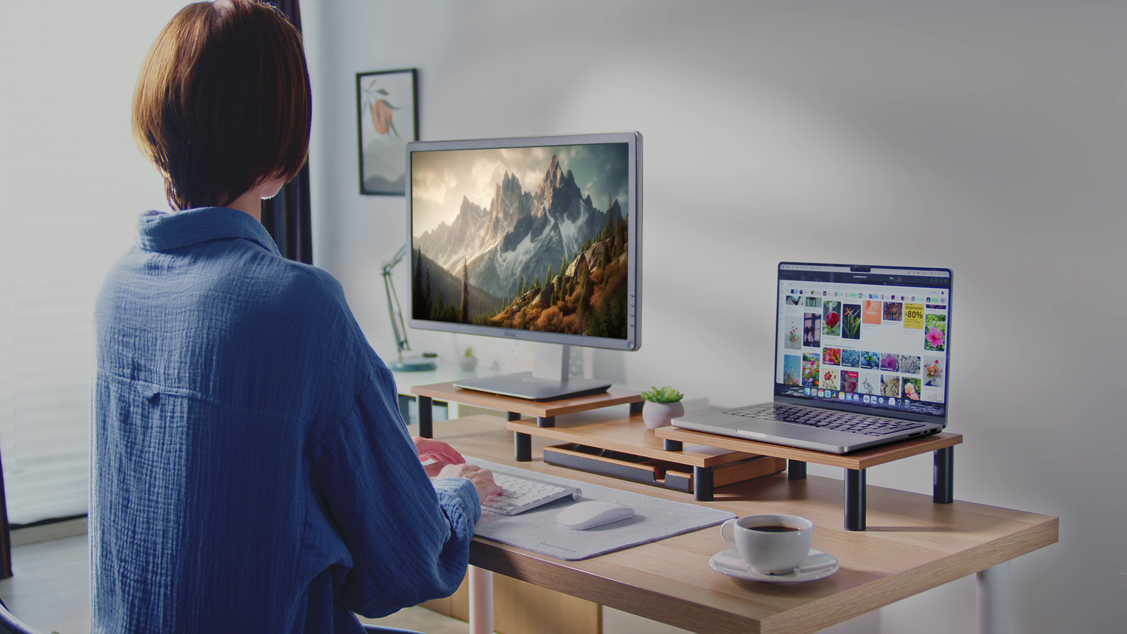 Amazon.co.jp: LOE(ロエ) 【日本企画】 デスクがスッキリ 2画面